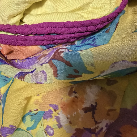 Soft Surroundings Yellow and Purple Floral Maxi Dress - Picture 13 of 15